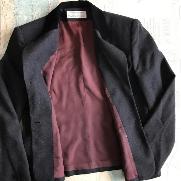 Vintage Rena Rowan for Saville Velvet Trimmed Blazer - Picture 6 of 8